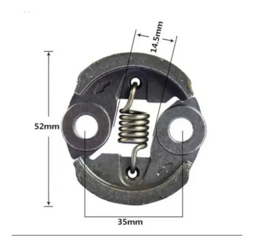 Clutch Para Desbrozadora Aspersora 26cc Motor 2 Tiempos
