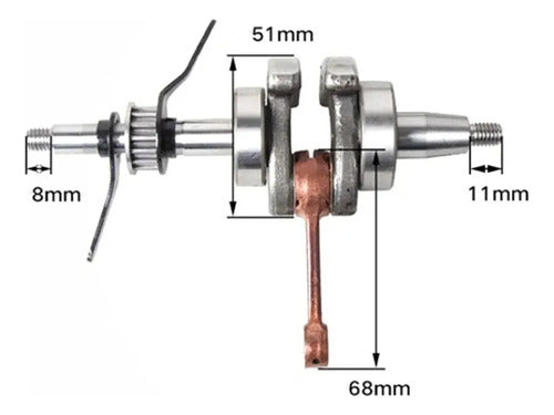 Cigüeñal Para Desbrozadora Compatible Con Honda Gx35 Umk435.