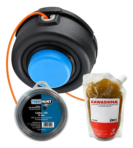 Grasa + Hilo Kit Cabezal T35 Para Husqvarna 224l Andavis Azul